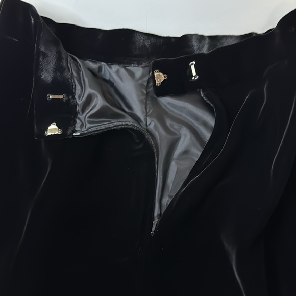 Vintage Classiques Entier black velvet wide leg lined pants M - Picture 8 of 14